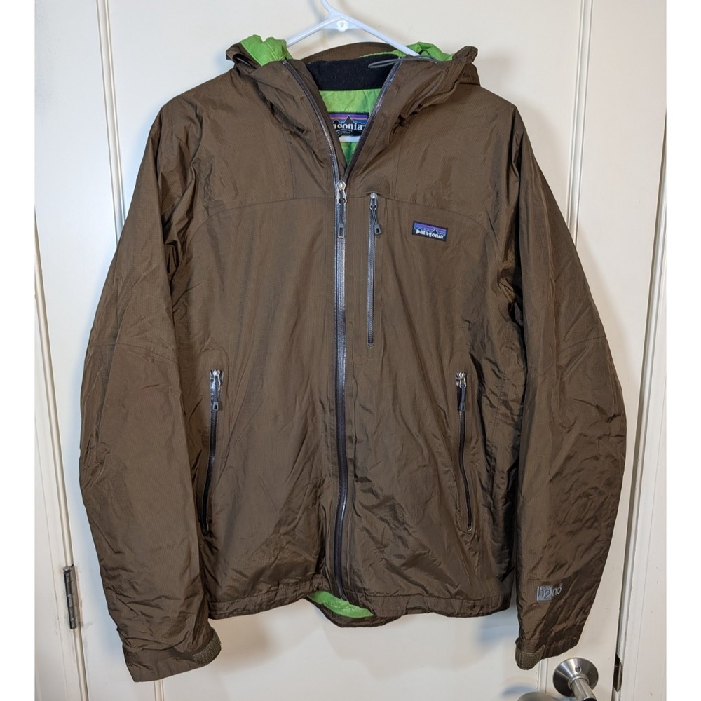 Patagonia Nano Storm H2no Jacket Mens Size: M Brown Ripstop PrimaLoft Hooded Zip